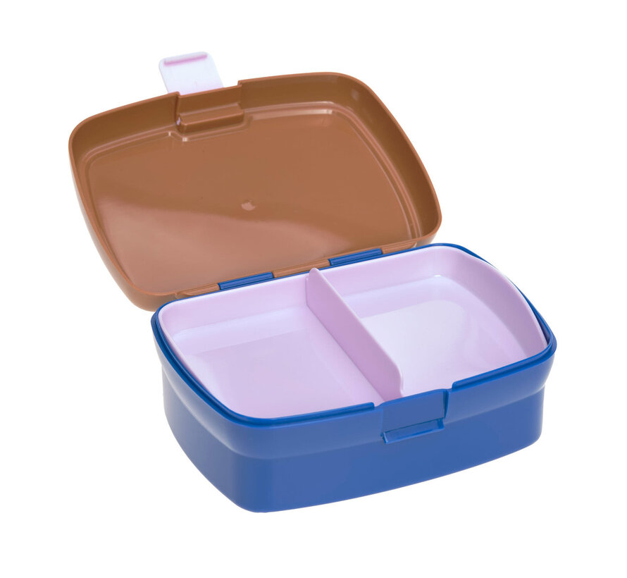 Lunchbox en Drinkbeker Caramel Blauw