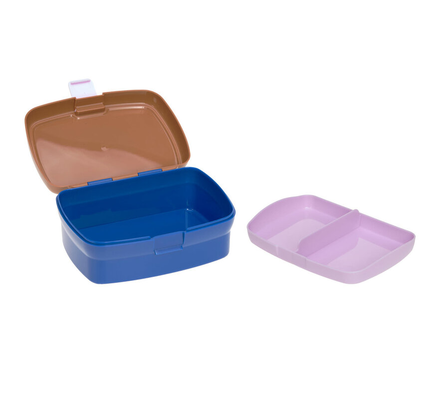 Lunchbox en Drinkbeker Caramel Blauw