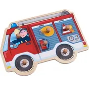 Haba Inlegpuzzel Brandweerauto 6pcs