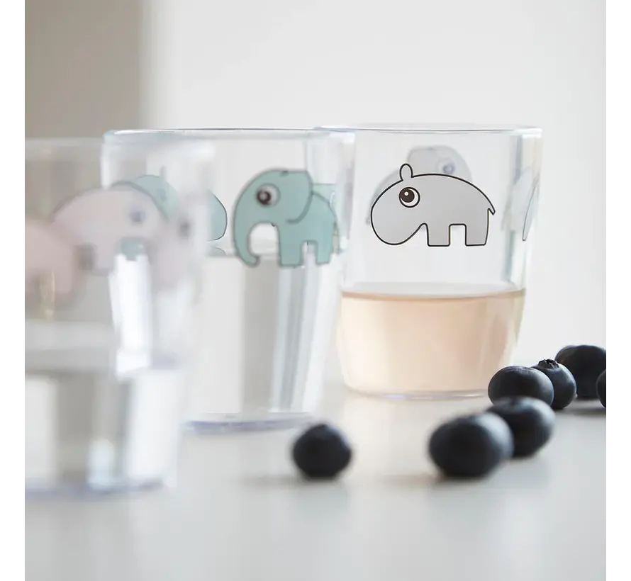 Yummy Mini Glas Deer friends Grey