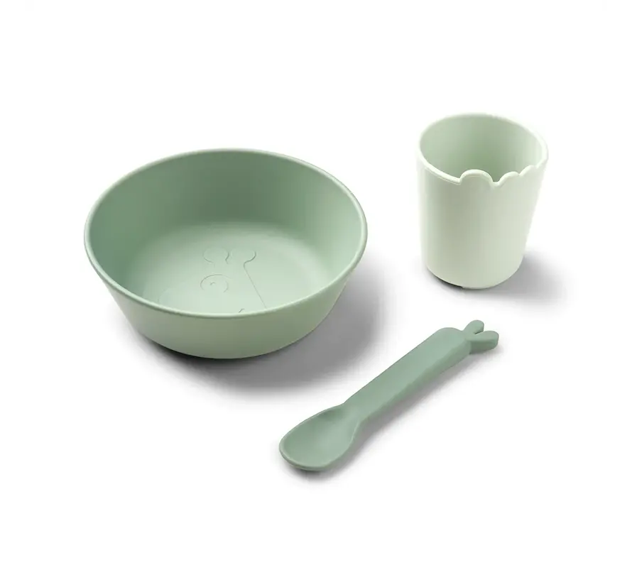 Kinderservies First Meal set Green