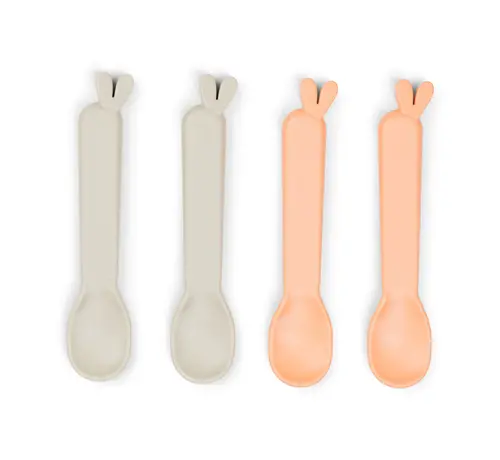 Done by Deer Kiddish spoon 4-pack Lalee Sand/Coral