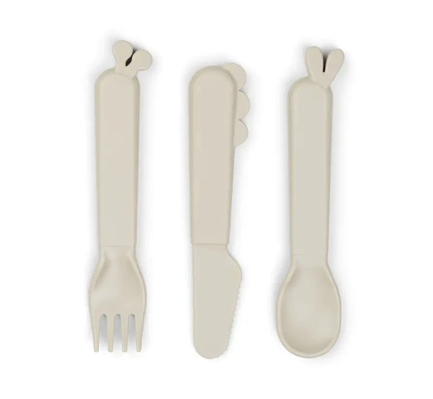 Kiddish cutlery set Deer friends Sand