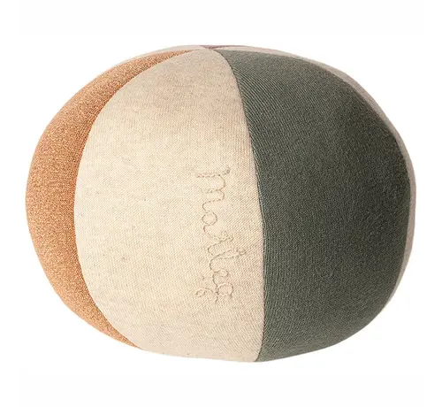 Maileg Ball - Dusty green/Coral glitter