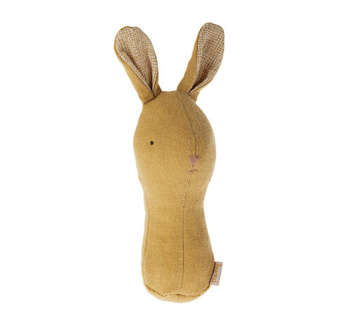 Maileg Lullaby friends, Bunny rattle - Dusty yellow