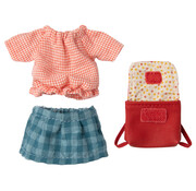 Maileg Clothes and Bag Big Sister Mouse Red