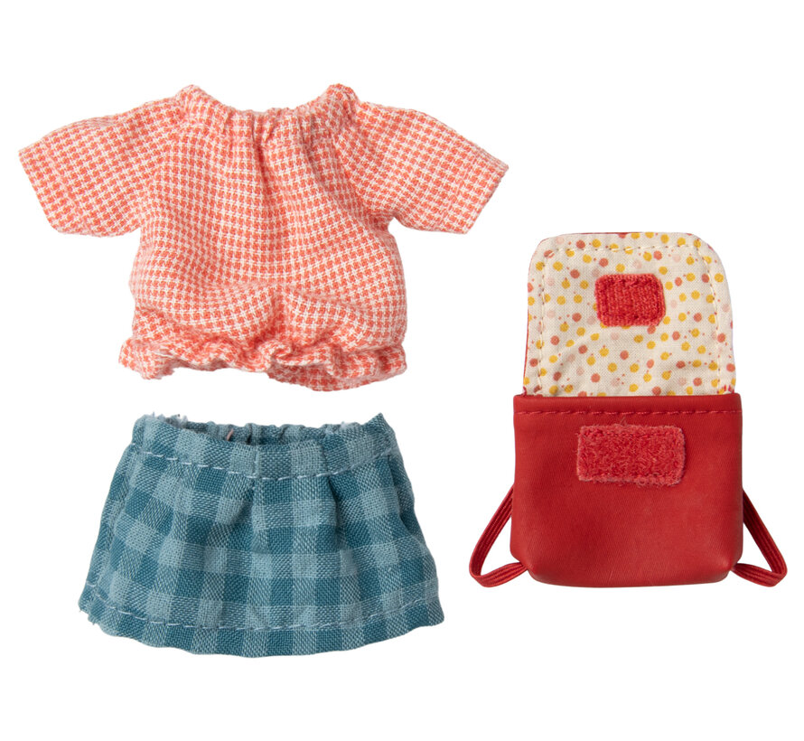 Clothes and Bag Big Sister Mouse Red