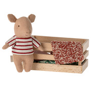 Maileg Knuffel Pig in Box Baby Girl 10cm