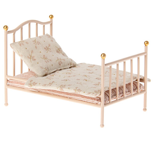 Maileg Vintage bed, Mouse - Rose