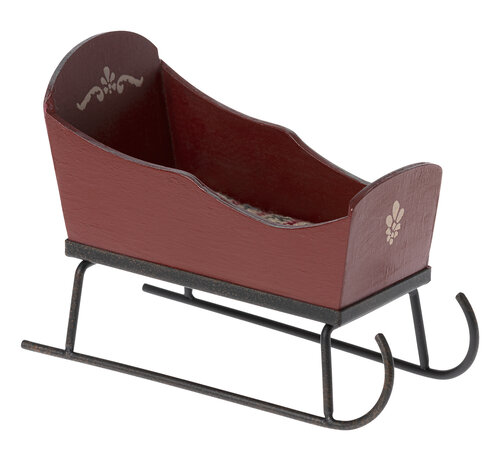 Maileg Sleigh, Mouse - Red