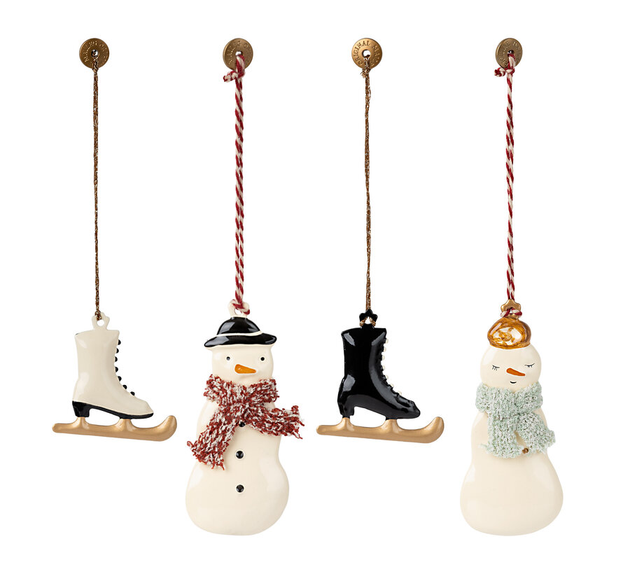 Metal ornament set - Winter wonderland