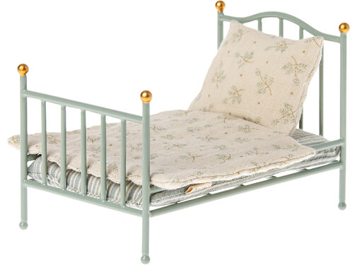 Maileg Vintage bed, Mouse - Mint