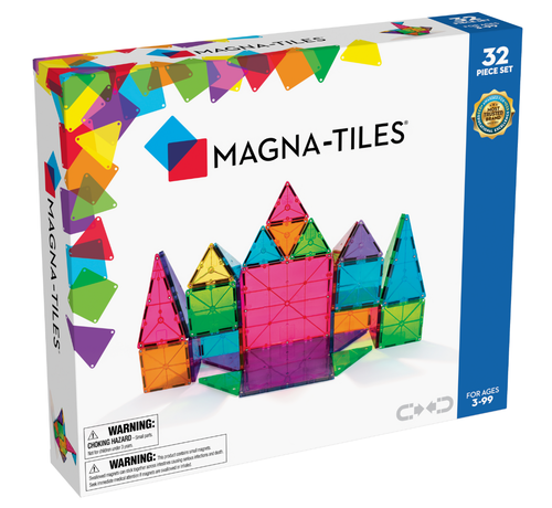 Magna-Tiles Clear Colors 32 pcs