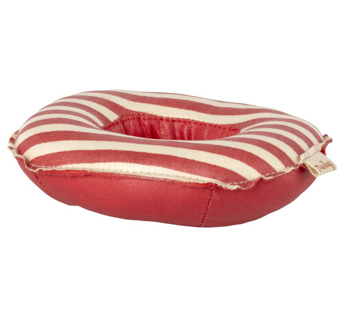 Maileg Rubber boat, Small mouse - Red stripe