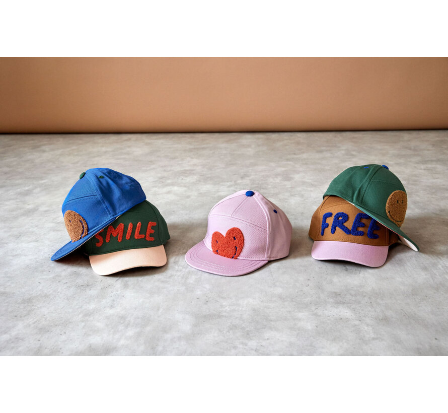 Kids Skater Cap Little Gang Smile Ocean Green/Rose