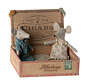 Mum and dad mice in cigarbox