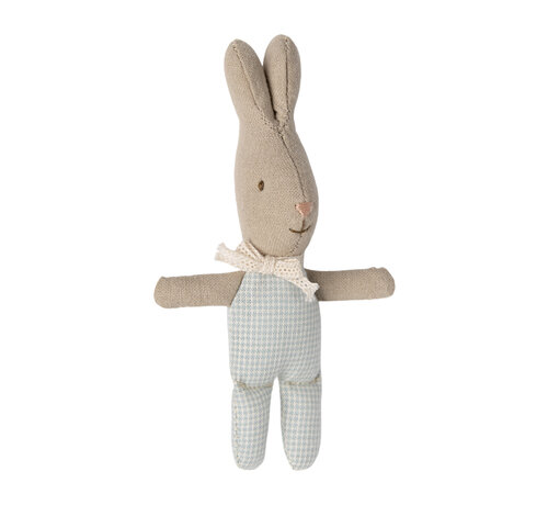 Maileg Rabbit, My - Light blue check