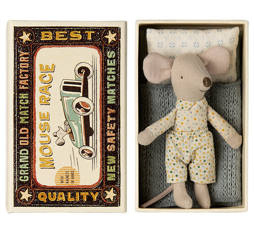 Maileg Little brother mouse in matchbox