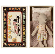 Maileg Little sister mouse in matchbox