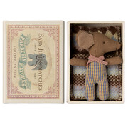 Maileg Sleepy wakey baby mouse in matchbox - Rose