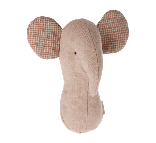 Maileg Knuffelrammelaar Lullaby Friends Olifant Roze