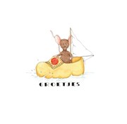 Ansichtkaart Muis zeilen in klomp