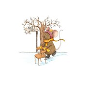 Ansichtkaart Schaatsend muisje koek&zopie