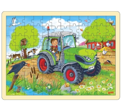 GOKI Puzzle Tractor 96pcs