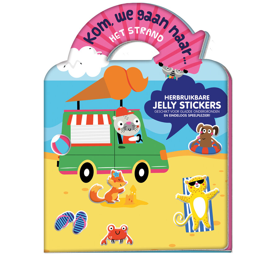 Jelly stickerboek - Kom, we gaan naar… Het strand