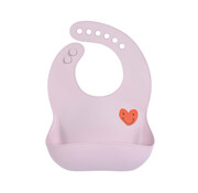 Lässig Silicone Bib Happy Rascals Heart Lavender