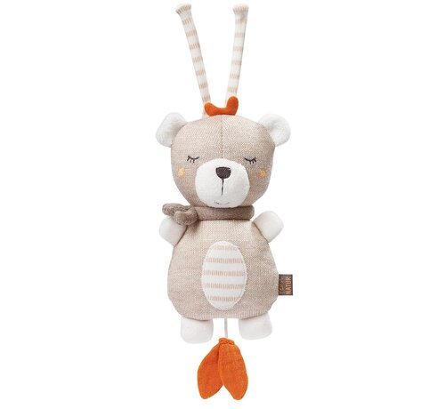 Fehn Mini Muziekknuffel Teddy NATUR