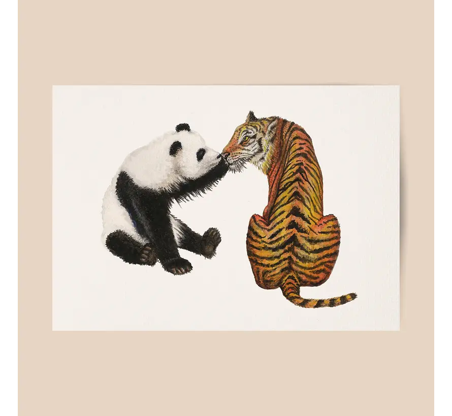 Poster Panda met Tijger A4