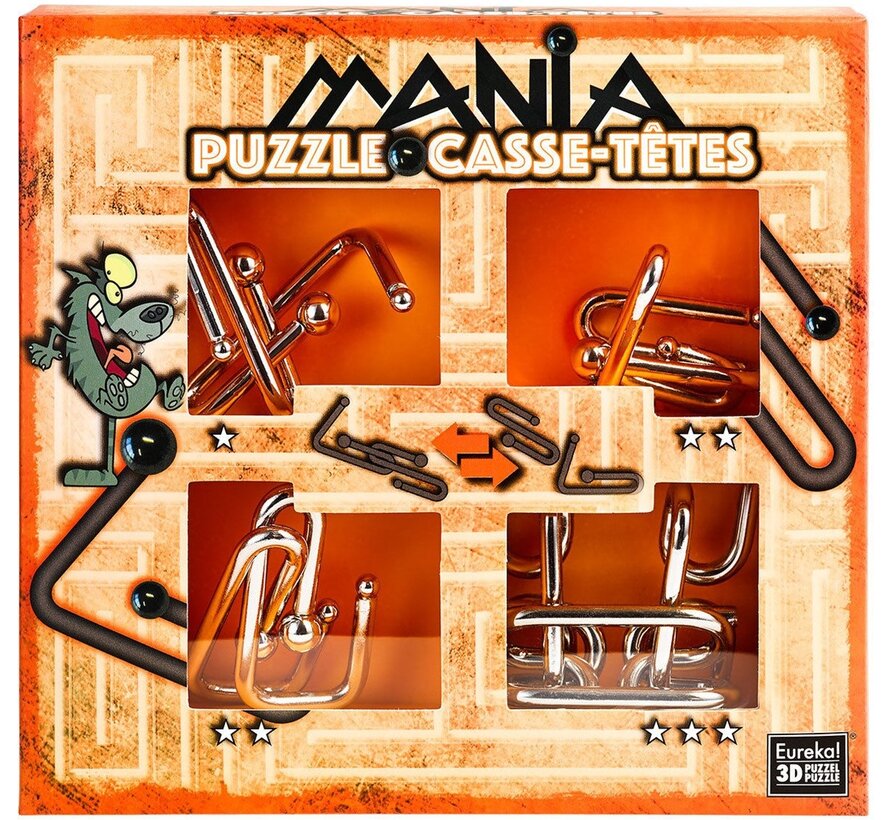 Mania Puzzle Casse Têtes Set 4-pcs Orange