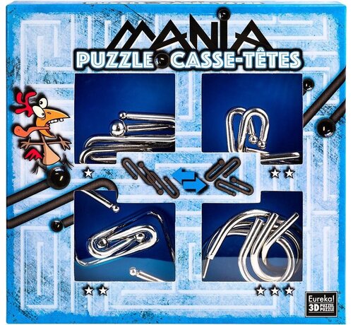 Eureka Breinbreker Puzzel Mania Set 4-delig Blauw
