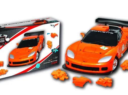 Eureka 3D Puzzle car - Corvette C6R - 1:32 - Orange***