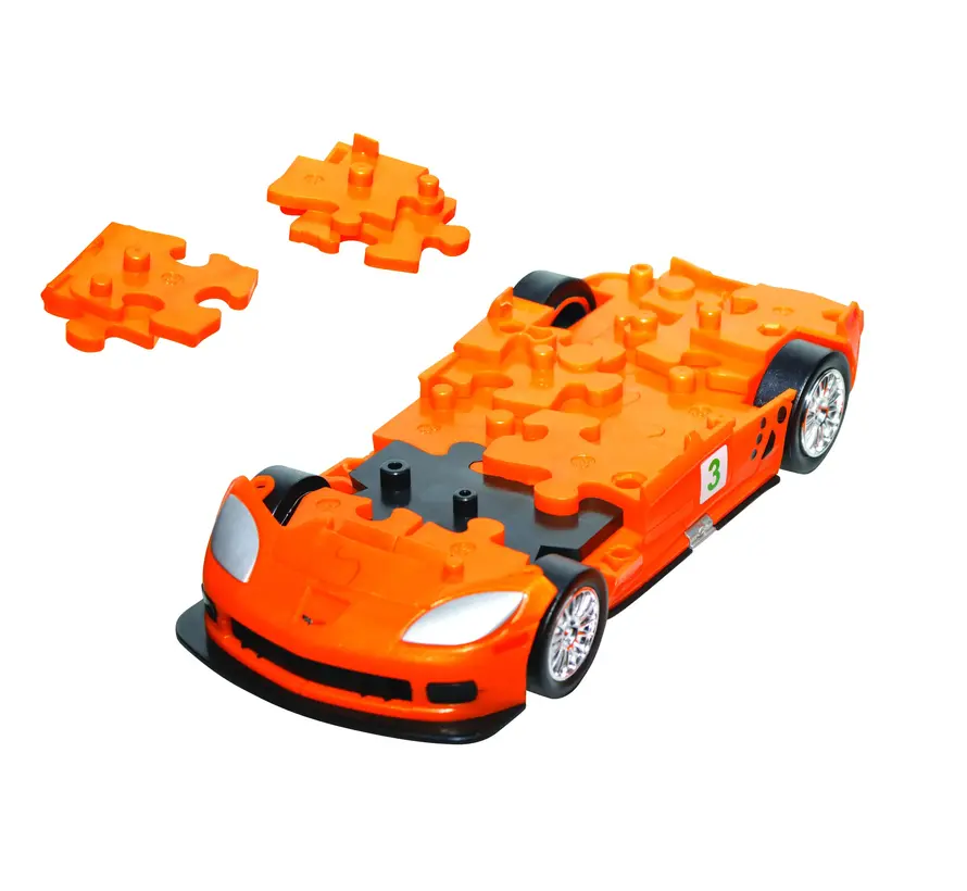 3D Puzzle car - Corvette C6R - 1:32 - Orange***