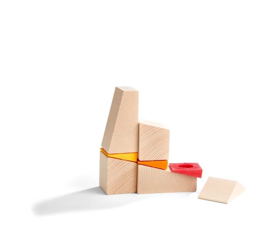 3D Compositiespel Blokken Scheve Torens