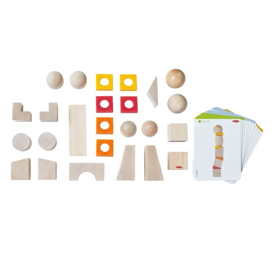 3D Compositiespel Blokken Scheve Torens