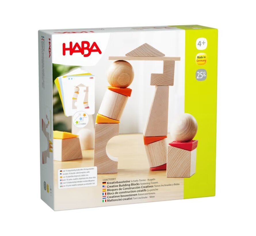 3D Compositiespel Blokken Scheve Torens