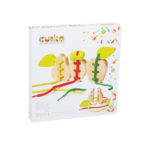 Cubika Wooden Lacing Toy Fruits