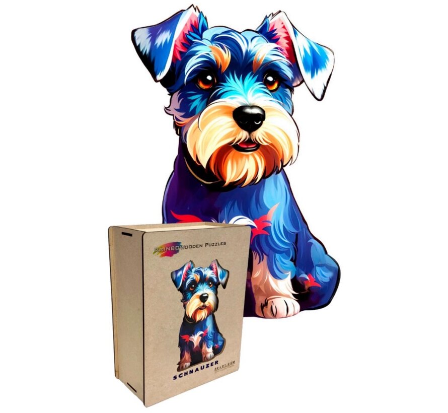 Rainbo Houten Puzzel in Box Schnauzer Hond 200pcs