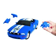 Eureka 3D Puzzel Auto Ford Mustang FR500C 1:32 Blauw