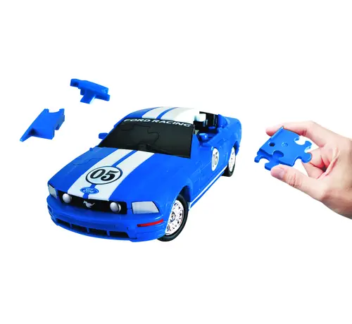 Eureka 3D Puzzle car - Ford Mustang FR500C - 1:32 - Blue***