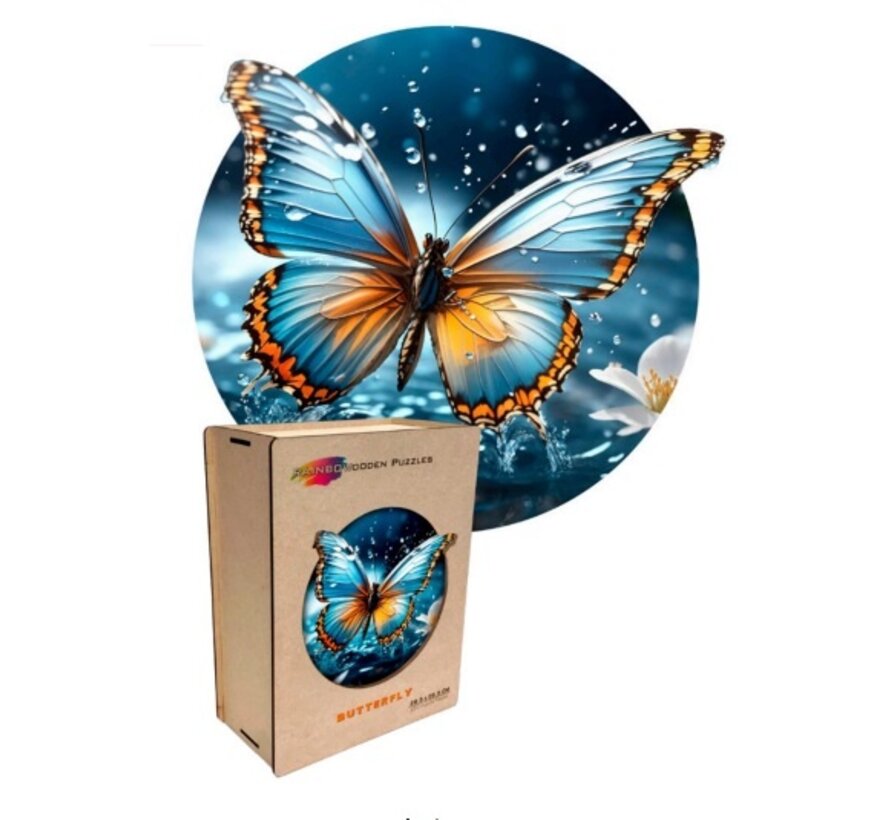 2D RainboWooden Puzzle in MDF box - Butterfly