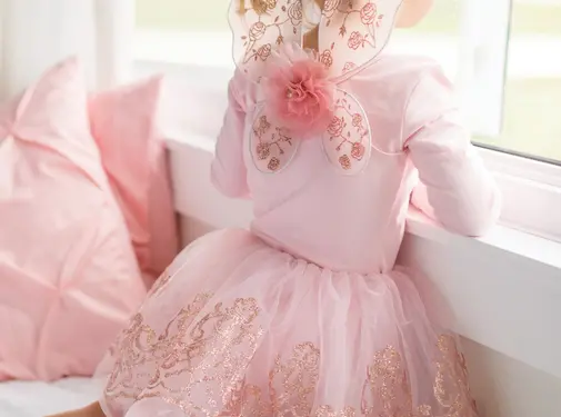 Great Pretenders Rose Goud Tutu en Vleugels Size 4-6