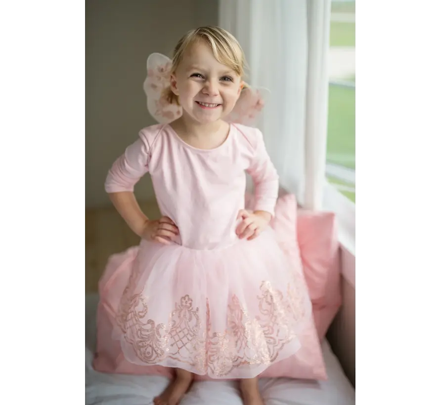 Rose Goud Tutu en Vleugels Size 4-6