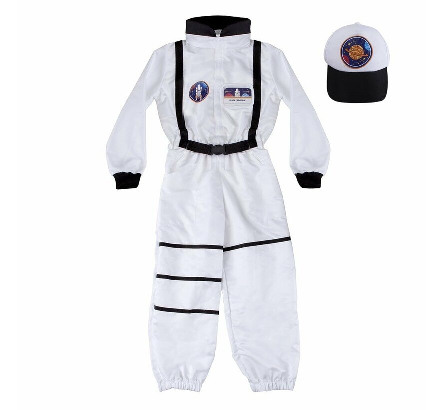 Verkleedkleding Astronaut (jumpsuit w/hat) size 5-6