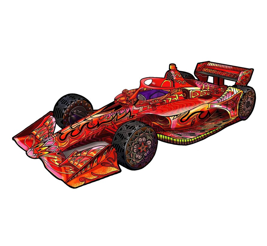Rainbo Houten Puzzel Raceauto 110pcs