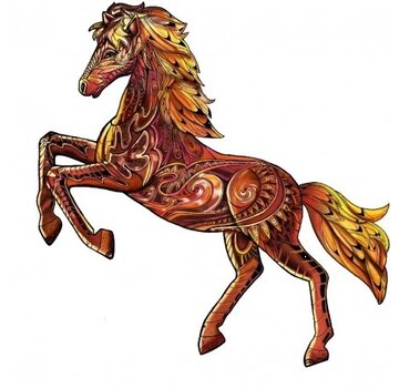 Eureka 2D RainboWooden Puzzle - Wild horse 103pcs