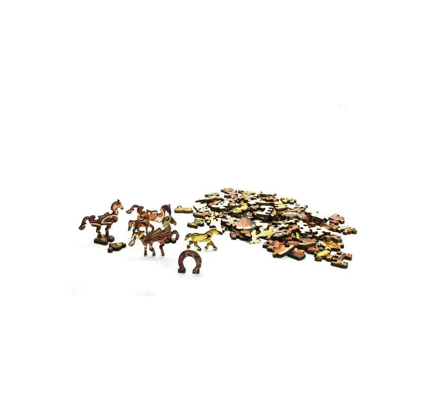 2D RainboWooden Puzzle - Wild horse 103pcs